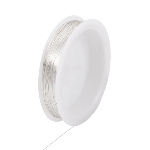 0,3 mm Silber-Kupferdraht für Schmuckherstellung, Perlenstickerei, Basteldraht, anlaufgeschützt, für Gartendekoration von Sparkeads