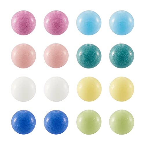 Leuchtende Steinperlen, 10 mm, leuchtet im Dunkeln, lose Perlen, rund, glatt, für Armband, Halskette, Ohrringe, Schmuck, 128 Stück Leuchtende Steinperlen, 10 mm, leuchtet im Dunkeln, lose Perlen, rund, glatt, für Armband, Halskette, Ohrringe, Schmuck, 128 Stück von Sparkeads