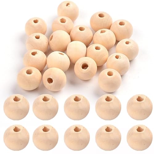 Sparkeads 1000 Stück 10 mm natürliche unlackierte Holzperlen für Schmuckherstellung, runde Holzperlen, lose Perlen, Abstandshalter für Rosenkranz, Makramee, Handwerk, Armbänder, Herstellung Sparkeads 1000 Stück 10 mm natürliche unlackierte Holzperlen für Schmuckherstellung, runde Holzperlen, lose Perlen, Abstandshalter für Rosenkranz, Makramee, Handwerk, Armbänder, Herstellung von Sparkeads