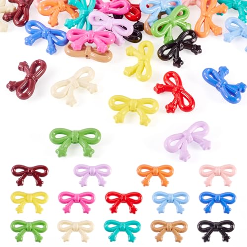 Sparkeads 28 Stück Acryl-Perlen, Kawaii-Schleifenperlen, niedliche Schleife, ästhetische Perlen, sortiert, lose Abstandshalter, hübsche Perlen für Schmuckherstellung, Armband, Ohrringe, Anhänger Sparkeads 28 Stück Acryl-Perlen, Kawaii-Schleifenperlen, niedliche Schleife, ästhetische Perlen, sortiert, lose Abstandshalter, hübsche Perlen für Schmuckherstellung, Armband, Ohrringe, Anhänger von Sparkeads