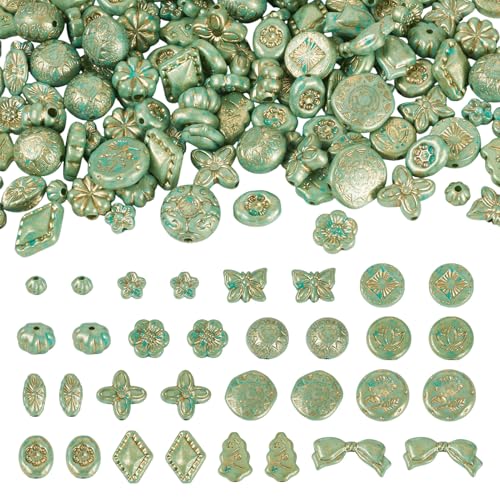 Sparkeads Ästhetische Perlen aus Metall, goldfarben, gemischte Formen, Acrylperlen, Schleife, Blume, Steinscheibe, Schmetterling, Charms für Schmuckherstellung, Armband, Ohrringe, Anhänger Sparkeads Ästhetische Perlen aus Metall, goldfarben, gemischte Formen, Acrylperlen, Schleife, Blume, Steinscheibe, Schmetterling, Charms für Schmuckherstellung, Armband, Ohrringe, Anhänger von Sparkeads