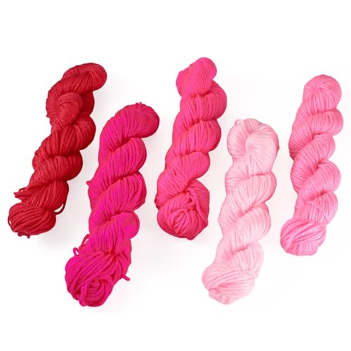 Sparkeads Acrylfaser-Garn, Häkelgarn, 2,2 mm, Makramee-Strickgarn zum Weben, Stricken, Mützen, Kleidung, Schmuck, Anhänger, Basteln, Rosa, 350 m Sparkeads Acrylfaser-Garn, Häkelgarn, 2,2 mm, Makramee-Strickgarn zum Weben, Stricken, Mützen, Kleidung, Schmuck, Anhänger, Basteln, Rosa, 350 m von Sparkeads