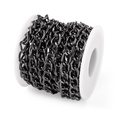 Sparkeads Aluminium-Panzerkettenrolle, Oxidation, kubanische Gliederketten, dicke gedrehte Kettenglieder, Metall-Bastelketten, Panzerkettenspule für Armband, Schmuckherstellung, Halskette, DIY-Zubehör von Sparkeads