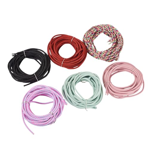 Sparkeads Bohème-Stil, rund, geflochtene Schnur, 9 Gauge, geflochtene Nylondrähte, 3 mm, bunt, leicht elastisch, Schmuckdraht für Schmuckherstellung, DIY, Freundschaftsarmband, Halskette, 4,5 m von Sparkeads