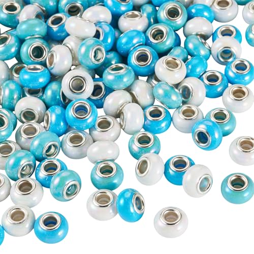 Sparkeads Europäische Harzperlen, Rondelle, großes Loch, Abstandshalter, Perlen mit Messingkern, für Armband, Halskette, Ohrringe, DIY, Schmuckherstellung, 150 Stück Sparkeads Europäische Harzperlen, Rondelle, großes Loch, Abstandshalter, Perlen mit Messingkern, für Armband, Halskette, Ohrringe, DIY, Schmuckherstellung, 150 Stück von Sparkeads