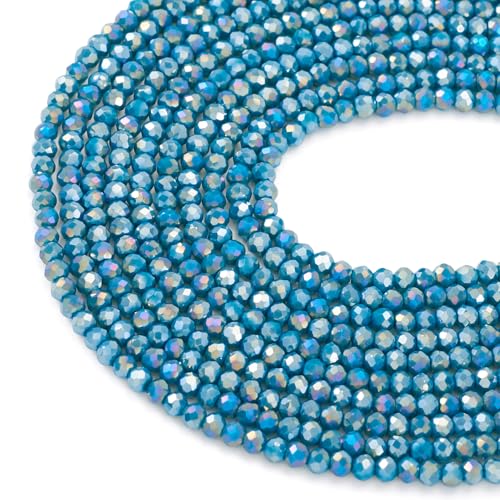 Sparkeads Facettierte Glasperlen, Stränge, 3 x 2,5 mm, 0,6 mm Loch, Kristallperlen, lose Abstandshalter, Perlen für Schmuckherstellung, Armband, Ohrringe, Anhänger, Schlüsselanhänger, Bastelzubehör Sparkeads Facettierte Glasperlen, Stränge, 3 x 2,5 mm, 0,6 mm Loch, Kristallperlen, lose Abstandshalter, Perlen für Schmuckherstellung, Armband, Ohrringe, Anhänger, Schlüsselanhänger, Bastelzubehör von Sparkeads