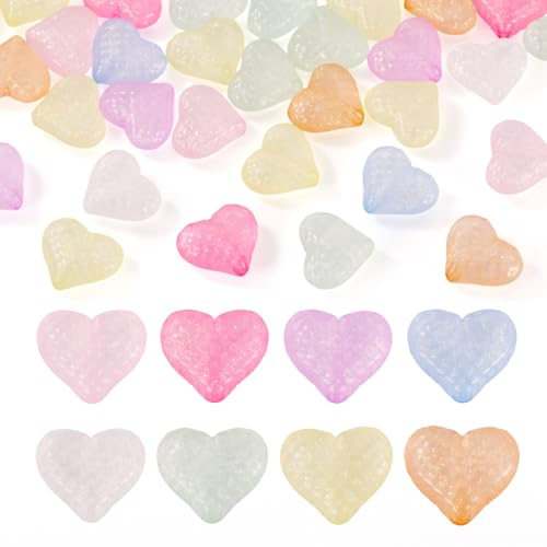 Sparkeads Glitzer-Herz-Perlen, leuchtet im Dunkeln, bunt, lose Bastelperlen, leuchtend, transparent, Acrylperlen, Sortiment, charmante Abstandshalter für Halsketten, Armbänder, Schmuckherstellung, 40 Sparkeads Glitzer-Herz-Perlen, leuchtet im Dunkeln, bunt, lose Bastelperlen, leuchtend, transparent, Acrylperlen, Sortiment, charmante Abstandshalter für Halsketten, Armbänder, Schmuckherstellung, 40 von Sparkeads