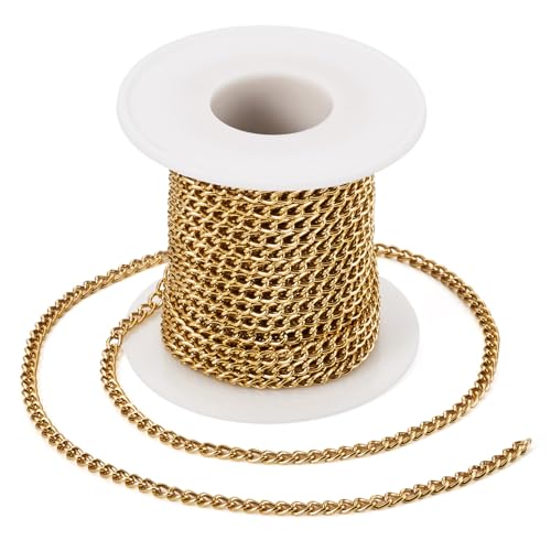 Sparkeads Goldfarbene Aluminium-Schmuckherstellung, Ketten, Oxidation, kubanische Gliederketten, Aluminium-Panzerketten, dicke gedrehte Kettenglieder, Metall-Bastelkette, Panzerketten, Spule für Sparkeads Goldfarbene Aluminium-Schmuckherstellung, Ketten, Oxidation, kubanische Gliederketten, Aluminium-Panzerketten, dicke gedrehte Kettenglieder, Metall-Bastelkette, Panzerketten, Spule für von Sparkeads