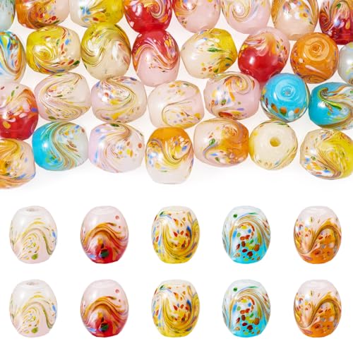 Sparkeads Handgefertigte Lampwork-Perlen, farbig bemalt, zweifarbig, lose Kugelperlen, Abstandshalter für Schmuckherstellung, Armbänder, Ohrringe, Halsketten, Schlüsselanhänger, Fußkettchen Sparkeads Handgefertigte Lampwork-Perlen, farbig bemalt, zweifarbig, lose Kugelperlen, Abstandshalter für Schmuckherstellung, Armbänder, Ohrringe, Halsketten, Schlüsselanhänger, Fußkettchen von Sparkeads
