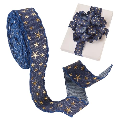 Sparkeads Jeansband, Stoffbänder, Denim-Schleife, Blumen, Denim-Material, Schleifen zum Basteln, Blumensträuße, Hochzeit, Babyparty, Zuhause, Kleidung, Zubehör, DIY-Dekoration, 2,5 cm von Sparkeads