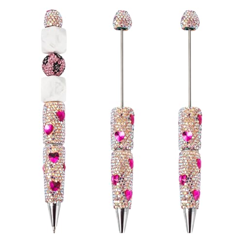 Sparkeads Kugelschreiber, Polymer-Ton, Strasssteine, Kunststoff, Perlenstifte, Herz, Strasssteine, Perlenstift für Heimwerker, Dekoration, Büro, Schulbedarf, Fuchsia, 2 Stück Sparkeads Kugelschreiber, Polymer-Ton, Strasssteine, Kunststoff, Perlenstifte, Herz, Strasssteine, Perlenstift für Heimwerker, Dekoration, Büro, Schulbedarf, Fuchsia, 2 Stück von Sparkeads