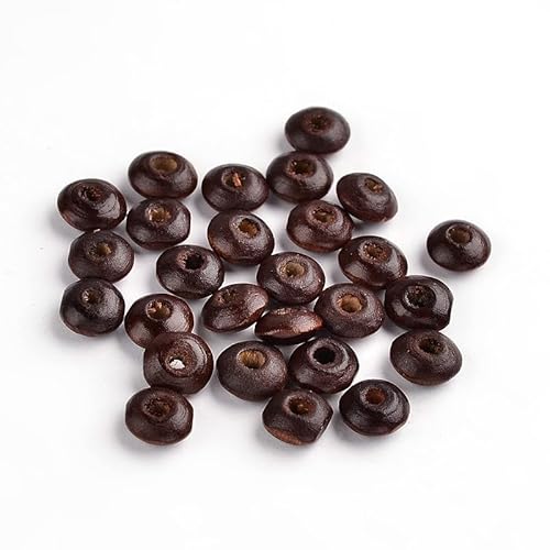 Sparkeads Natürliche Holzperlen, 8 mm, mittig gebohrt, flach, rund, braun, Abstandshalter für selbstgemachte Halsketten, Ohrringe, Armbänder, Schlüsselanhänger, Schmuckherstellung, kleine Holzperlen Sparkeads Natürliche Holzperlen, 8 mm, mittig gebohrt, flach, rund, braun, Abstandshalter für selbstgemachte Halsketten, Ohrringe, Armbänder, Schlüsselanhänger, Schmuckherstellung, kleine Holzperlen von Sparkeads
