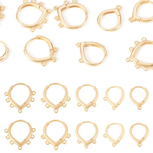 Sparkeads Ohrringhaken aus 18 Karat Messing zur Schmuckherstellung, hypoallergen, baumelnde goldene Ohrringhaken, echte 18 Karat vergoldete Messinghakenringe für Frauen, zum Basteln, Herz, Loch: 0,9 Sparkeads Ohrringhaken aus 18 Karat Messing zur Schmuckherstellung, hypoallergen, baumelnde goldene Ohrringhaken, echte 18 Karat vergoldete Messinghakenringe für Frauen, zum Basteln, Herz, Loch: 0,9 von Sparkeads