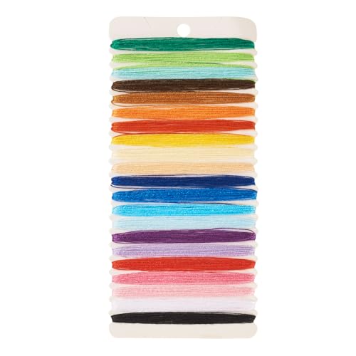 Sparkeads Polyester-Kordel, Stickgarn, Kreuzstichgarn, bunt, für Damen, zum Basteln, für Freundschaftsarmbänder, Stickerei, Nähen, Kleidung, 0,5 mm, 21 Farben Sparkeads Polyester-Kordel, Stickgarn, Kreuzstichgarn, bunt, für Damen, zum Basteln, für Freundschaftsarmbänder, Stickerei, Nähen, Kleidung, 0,5 mm, 21 Farben von Sparkeads