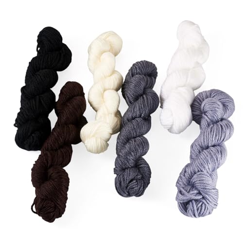 Sparkeads Schwarzes Acrylgarn zum Häkeln, Faser-Häkelgarn, Amigurumi-Stricken, weiche Garne für Handwerk, Stricken, Schals, ideales Geschenk, Anfänger, Erwachsene, Bastelprojekte, 6 Bündel Sparkeads Schwarzes Acrylgarn zum Häkeln, Faser-Häkelgarn, Amigurumi-Stricken, weiche Garne für Handwerk, Stricken, Schals, ideales Geschenk, Anfänger, Erwachsene, Bastelprojekte, 6 Bündel von Sparkeads