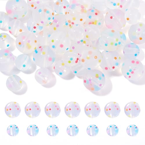 Sparkeads Transparente Silikonperlen, 9 mm, 12 mm, Konfetti-Perlen, runde Gummiperlen, gepunktet, Abstandshalter für Schmuck, Halsketten, Schlüsselanhänger, Weihnachten, Ohrringe, Damen, Sparkeads Transparente Silikonperlen, 9 mm, 12 mm, Konfetti-Perlen, runde Gummiperlen, gepunktet, Abstandshalter für Schmuck, Halsketten, Schlüsselanhänger, Weihnachten, Ohrringe, Damen, von Sparkeads