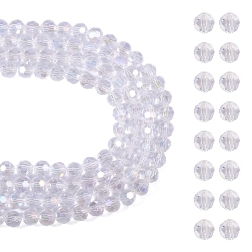 Sparkeads Transparente facettierte Glasperlen, Kristallperlen, Großpackung, 10 mm, runde facettierte Perlen, Cuentas de Cristal, Armbandperlen, Abstandshalter, lose Perlen für Schmuckherstellung, DIY, Sparkeads Transparente facettierte Glasperlen, Kristallperlen, Großpackung, 10 mm, runde facettierte Perlen, Cuentas de Cristal, Armbandperlen, Abstandshalter, lose Perlen für Schmuckherstellung, DIY, von Sparkeads