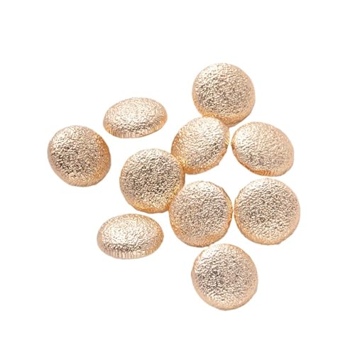 SparklWLeaf 10 Stück/Packung 18 mm einfache einfarbige runde Metallknöpfe for Anzüge, Jacken, Mäntel, DIY Handnähen, vergoldet oder versilbert für Stoff(Gold) von SparklWLeaf