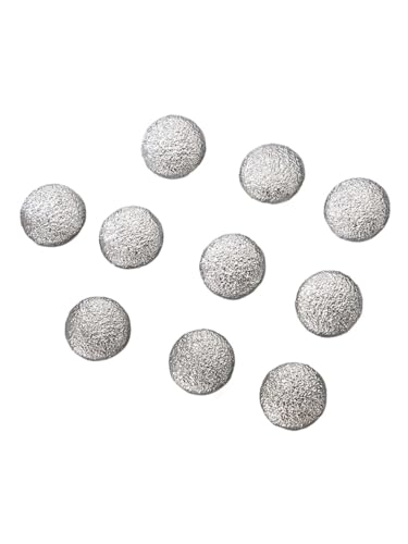 SparklWLeaf 10 Stück/Packung 18 mm einfache einfarbige runde Metallknöpfe for Anzüge, Jacken, Mäntel, DIY Handnähen, vergoldet oder versilbert für Stoff(Silver) von SparklWLeaf
