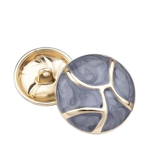 SparklWLeaf 10 Stück Kleidung Dekoration Zubehör 20 mm Knöpfe 5 Farben Metall Nähknöpfe Damen Mantel Jacke Knöpfe für Stoff(Blue,25mm-10pcs) von SparklWLeaf