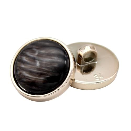 SparklWLeaf 10 Stück Kleidungsknöpfe, runde Pulloverknöpfe, Kleidung, Dekoration, Zubehör, DIY-Nähknöpfe für Stoff(Black,18mm-10pcs) von SparklWLeaf