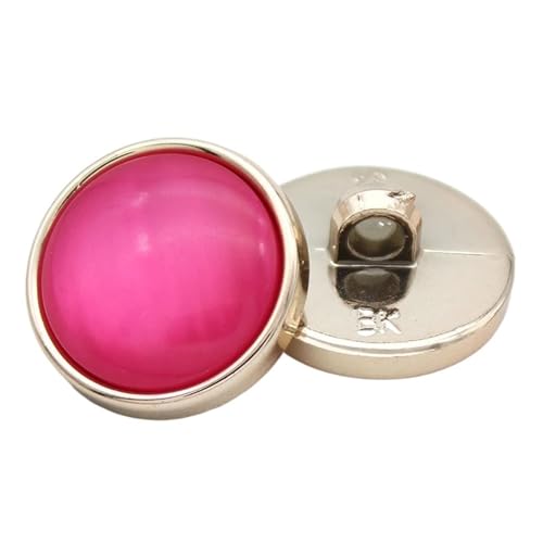 SparklWLeaf 10 Stück Kleidungsknöpfe, runde Pulloverknöpfe, Kleidung, Dekoration, Zubehör, DIY-Nähknöpfe für Stoff(Rose Red,18mm-10pcs) von SparklWLeaf