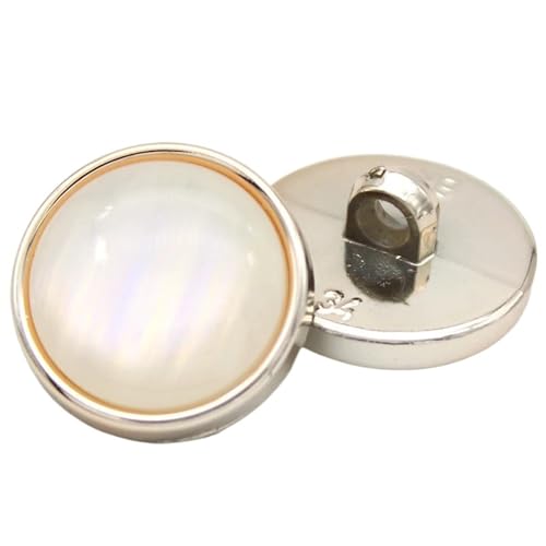 SparklWLeaf 10 Stück Kleidungsknöpfe, runde Pulloverknöpfe, Kleidung, Dekoration, Zubehör, DIY-Nähknöpfe für Stoff(White,30mm-10pcs) von SparklWLeaf