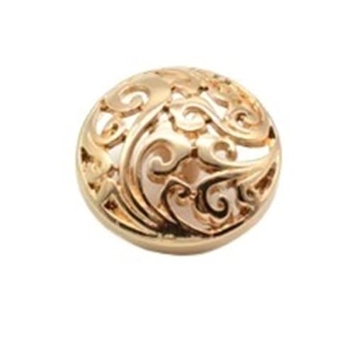 SparklWLeaf 10 Stück Metallknöpfe for Kleidung, Legierung, vergoldet, versilbert, Vintage-Windjacke, Jackenknöpfe, DIY Nähen für Stoff(Gold,18MM28L) von SparklWLeaf