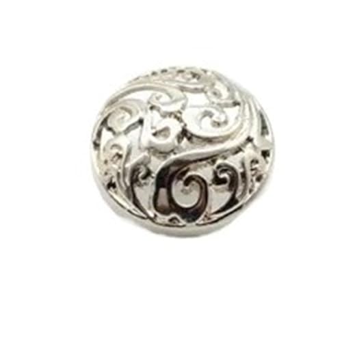 SparklWLeaf 10 Stück Metallknöpfe for Kleidung, Legierung, vergoldet, versilbert, Vintage-Windjacke, Jackenknöpfe, DIY Nähen für Stoff(Silver,25MM40L) von SparklWLeaf