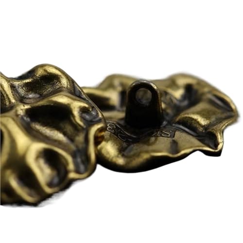 SparklWLeaf 10 Stück Retro konkave unregelmäßig geformte Knöpfe, handgenähte Kleider, Anzüge, Hemden, Jacken, dekorative Knöpfe for Kleidung für Stoff(Bronze,1.8cm 0.70inch) von SparklWLeaf