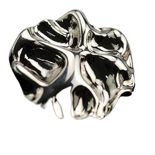 SparklWLeaf 10 Stück Retro konkave unregelmäßig geformte Knöpfe, handgenähte Kleider, Anzüge, Hemden, Jacken, dekorative Knöpfe for Kleidung für Stoff(Silver,1.8cm 0.70inch) von SparklWLeaf