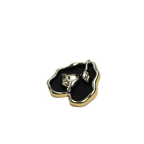 SparklWLeaf 10 Stück Vintage-Rosen-Design, herzförmige Metallknöpfe, for Mantel, Blazer, Jacke, Strickwaren, Schwarzgold, dekorative Knöpfe für Stoff(18mm-10pcs) von SparklWLeaf