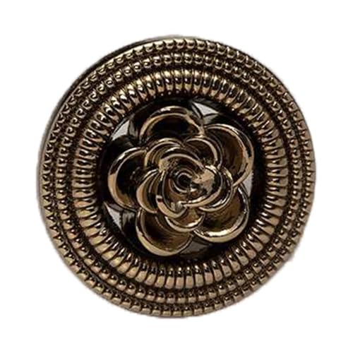 SparklWLeaf 5 Stück Classics glänzende runde Metallknöpfe for Nähen, Heimnähen, Reparatur, Kleidung, Jacke, Mantel, Basteln, Geschenk, Zubehör, Dekor, 18 mm für Stoff(Color12) von SparklWLeaf