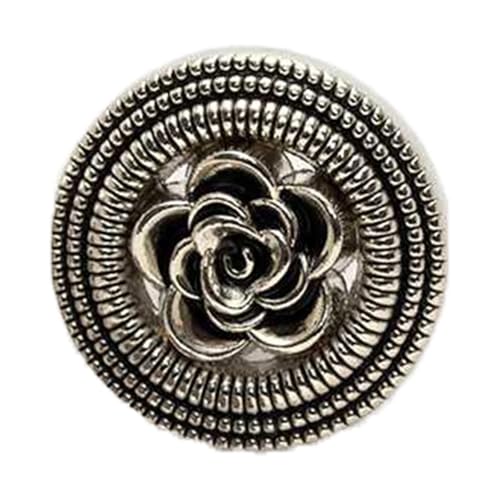 SparklWLeaf 5 Stück Classics glänzende runde Metallknöpfe for Nähen, Heimnähen, Reparatur, Kleidung, Jacke, Mantel, Basteln, Geschenk, Zubehör, Dekor, 18 mm für Stoff(Color13) von SparklWLeaf