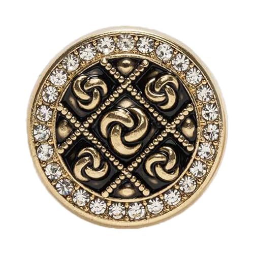 SparklWLeaf 5 Stück Classics glänzende runde Metallknöpfe for Nähen, Heimnähen, Reparatur, Kleidung, Jacke, Mantel, Basteln, Geschenk, Zubehör, Dekor, 18 mm für Stoff(Color17) von SparklWLeaf
