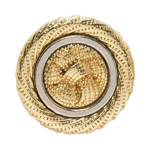 SparklWLeaf 5 Stück Classics glänzende runde Metallknöpfe for Nähen, Heimnähen, Reparatur, Kleidung, Jacke, Mantel, Basteln, Geschenk, Zubehör, Dekor, 18 mm für Stoff(Color18) von SparklWLeaf