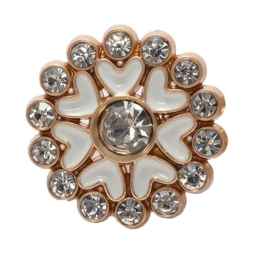 SparklWLeaf 5 Stück Classics glänzende runde Metallknöpfe for Nähen, Heimnähen, Reparatur, Kleidung, Jacke, Mantel, Basteln, Geschenk, Zubehör, Dekor, 18 mm für Stoff(Color3) von SparklWLeaf
