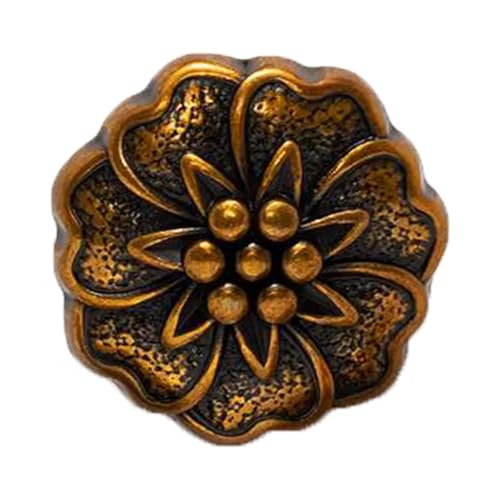 SparklWLeaf 5 Stück Classics glänzende runde Metallknöpfe for Nähen, Heimnähen, Reparatur, Kleidung, Jacke, Mantel, Basteln, Geschenk, Zubehör, Dekor, 18 mm für Stoff(Color8) von SparklWLeaf