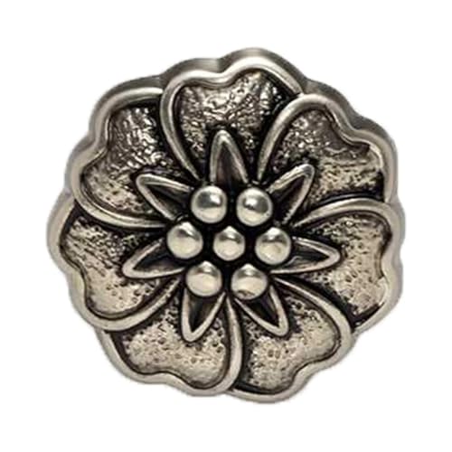 SparklWLeaf 5 Stück Classics glänzende runde Metallknöpfe for Nähen, Heimnähen, Reparatur, Kleidung, Jacke, Mantel, Basteln, Geschenk, Zubehör, Dekor, 18 mm für Stoff(Color9) von SparklWLeaf