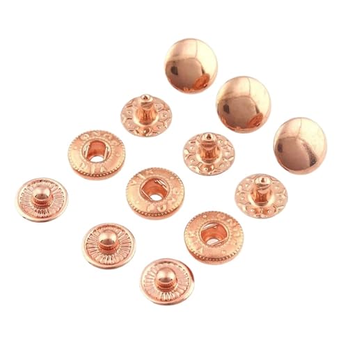 SparklWLeaf 50 Metall-Druckknöpfe, Druckknopf, 10 mm, Roségold, Verschlüsse, Nieten, Leinwand, for Nähen von Leder, Handwerk, Kleidung, Taschen, handgefertigt, DIY für Stoff SparklWLeaf 50 Metall-Druckknöpfe, Druckknopf, 10 mm, Roségold, Verschlüsse, Nieten, Leinwand, for Nähen von Leder, Handwerk, Kleidung, Taschen, handgefertigt, DIY für Stoff von SparklWLeaf