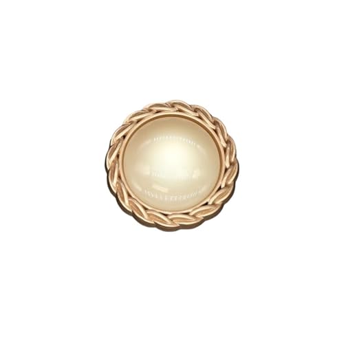 SparklWLeaf 6 Stück 25 mm Juwel Herz Metall Gold Perle Blumenknöpfe for Kleidung Nähzubehör für Stoff(Color1,28mm. 6 Pieces) von SparklWLeaf