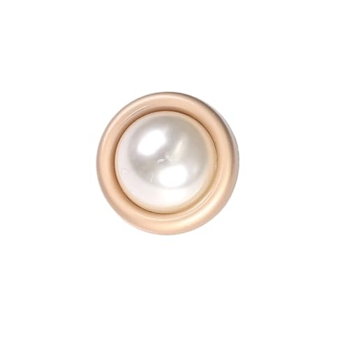 SparklWLeaf 6 Stück 25 mm Juwel Herz Metall Gold Perle Blumenknöpfe for Kleidung Nähzubehör für Stoff(Color10,28mm. 6 Pieces) von SparklWLeaf