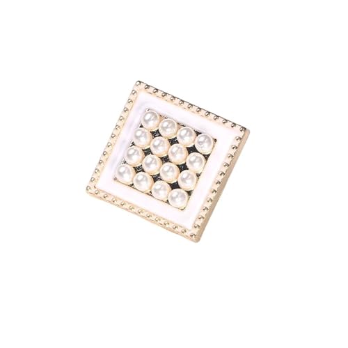 SparklWLeaf 6 Stück 25 mm Juwel Herz Metall Gold Perle Blumenknöpfe for Kleidung Nähzubehör für Stoff(Color20,25mm. 6 Pieces) von SparklWLeaf