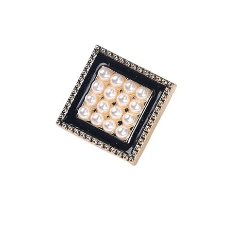 SparklWLeaf 6 Stück 25 mm Juwel Herz Metall Gold Perle Blumenknöpfe for Kleidung Nähzubehör für Stoff(Color21,20mm. 6 Pieces) von SparklWLeaf