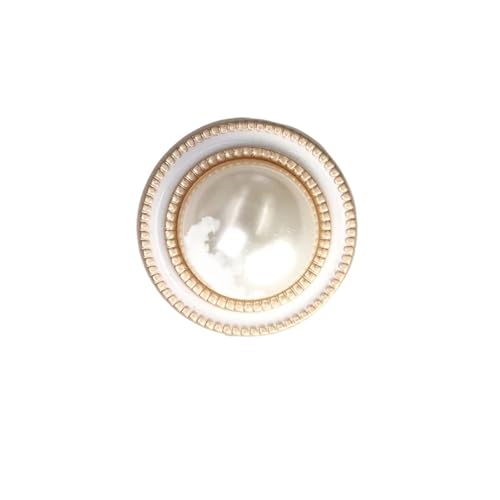SparklWLeaf 6 Stück 25 mm Juwel Herz Metall Gold Perle Blumenknöpfe for Kleidung Nähzubehör für Stoff(Color8,20mm. 6 Pieces) von SparklWLeaf