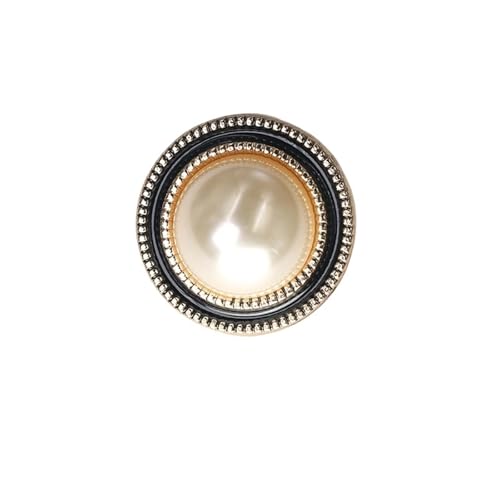 SparklWLeaf 6 Stück 25 mm Juwel Herz Metall Gold Perle Blumenknöpfe for Kleidung Nähzubehör für Stoff(Color9,22mm. 6 Pieces) von SparklWLeaf