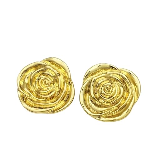 SparklWLeaf 6 Stück Metallknöpfe mit Rosenprägung for Pullover, Nähknöpfe, Zubehör für Stoff(Color9,20MM) von SparklWLeaf