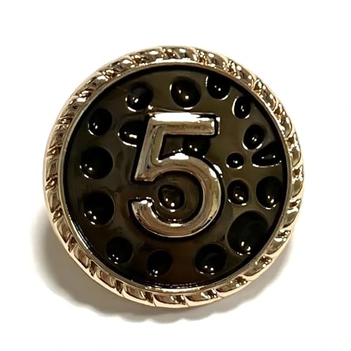 SparklWLeaf 6 Stück runde Blumenform Metall Marken-Nähknöpfe Kleidungszubehör Handarbeit DIY Material Dekoration Gold Schwarz Blau für Stoff(Color12,18mm) von SparklWLeaf
