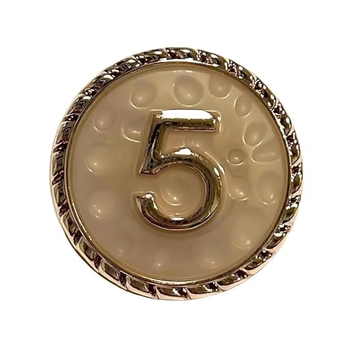 SparklWLeaf 6 Stück runde Blumenform Metall Marken-Nähknöpfe Kleidungszubehör Handarbeit DIY Material Dekoration Gold Schwarz Blau für Stoff(Color21,23mm) von SparklWLeaf