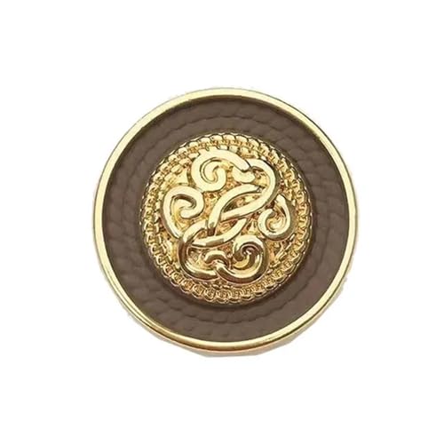 SparklWLeaf 6 Stück runde Blumenform Metall Marken-Nähknöpfe Kleidungszubehör Handarbeit DIY Material Dekoration Gold Schwarz Blau für Stoff(Color24,23mm) von SparklWLeaf